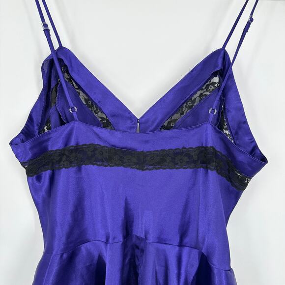 Victoria’s Secret 90’s Vintage Gold Label Satin Slip Dress Teddy Lace Nightgown - Picture 7 of 8